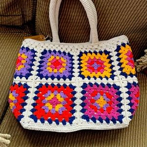 JADE tribe Crochet Square Tote